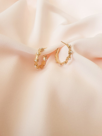 ARGOLAS PEAR FLOWER PRATA DOURADA