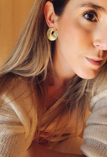 BRINCOS SARAH PRATA DOURADA