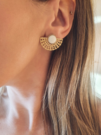 BRINCOS ETIOPIA PRATA DOURADA