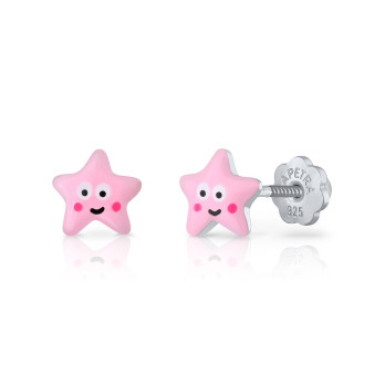Brincos La Petra Estrela Rosa
