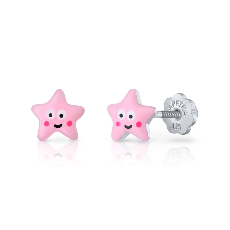 Brincos La Petra Estrela Rosa
