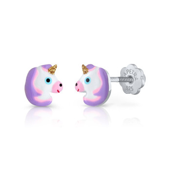 Brincos La Petra Unicórnio Lilás