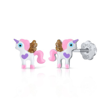 Brincos La Petra Unicórnio Rosa