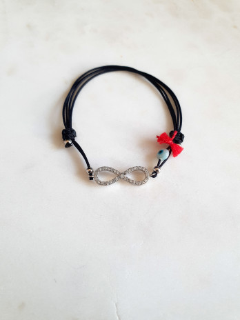 PULSEIRA EM FIO SEDA INFINITO MED PRATA