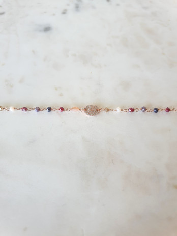 PULSEIRA ROSE CHARM PRATA ROSE GOLD