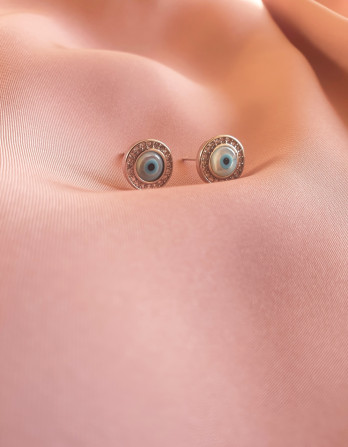 BRINCOS CIRCLE EYE PRATA