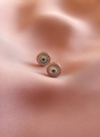 BRINCOS CIRCLE EYE PRATA