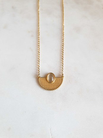 COLAR JULY WHITE PRATA DOURADA