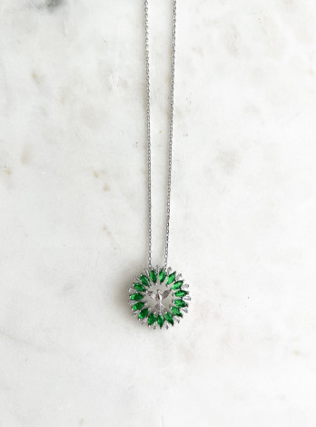 COLAR ESPIRITO SANTO VERDE PRATA