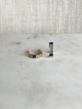 Brincos in Love Blue Prata Dourada