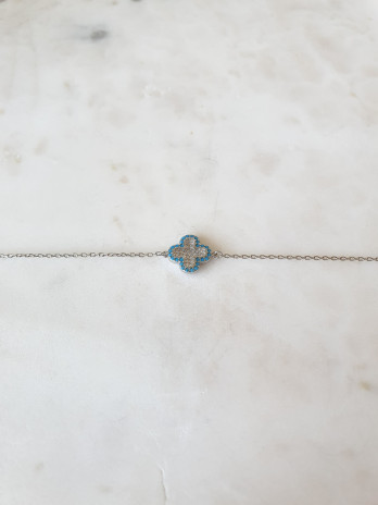 PULSEIRA CLOVER BLUE PRATA