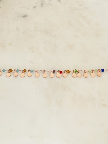 PULSEIRA COLOFULL PENDENTES PRATA ROSE GOLD