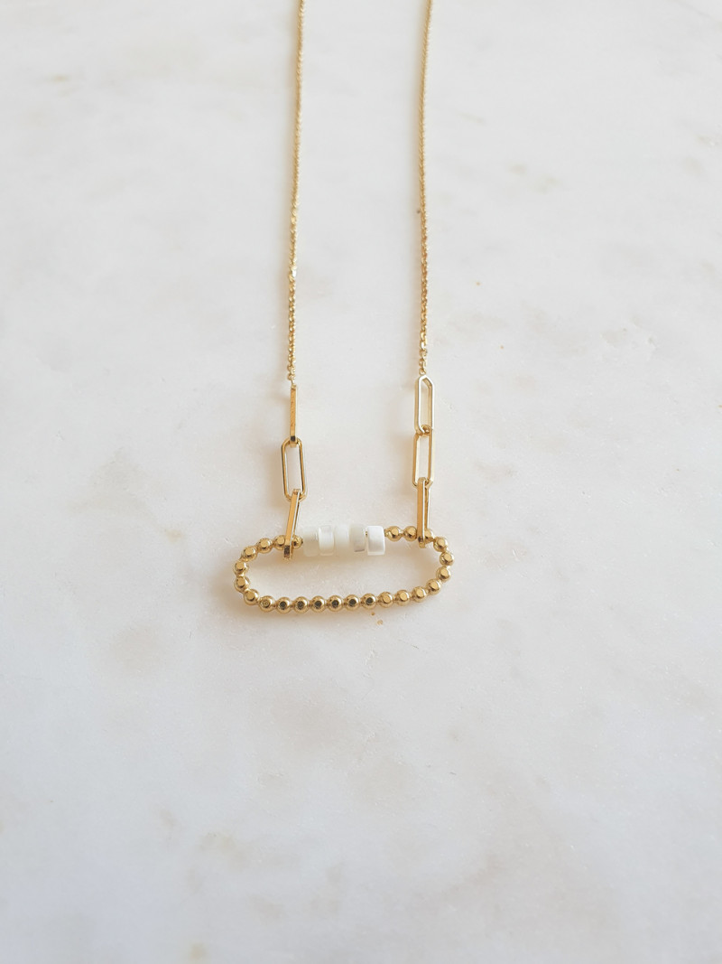 COLAR LOCK PRATA DOURADA