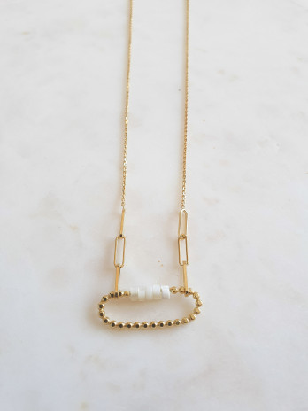 COLAR LOCK PRATA DOURADA