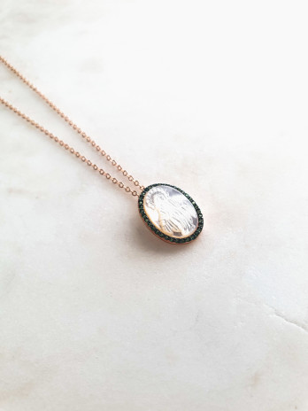 COLAR SANTA PRATA ROSE ROLD