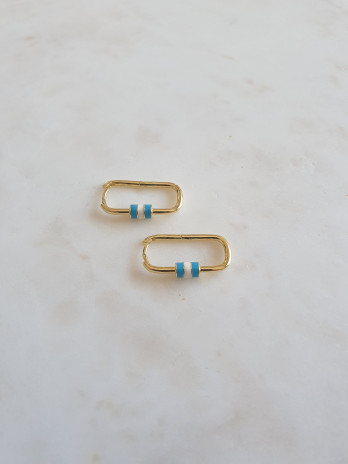 BRINCOS LOCK PRATA DOURADA