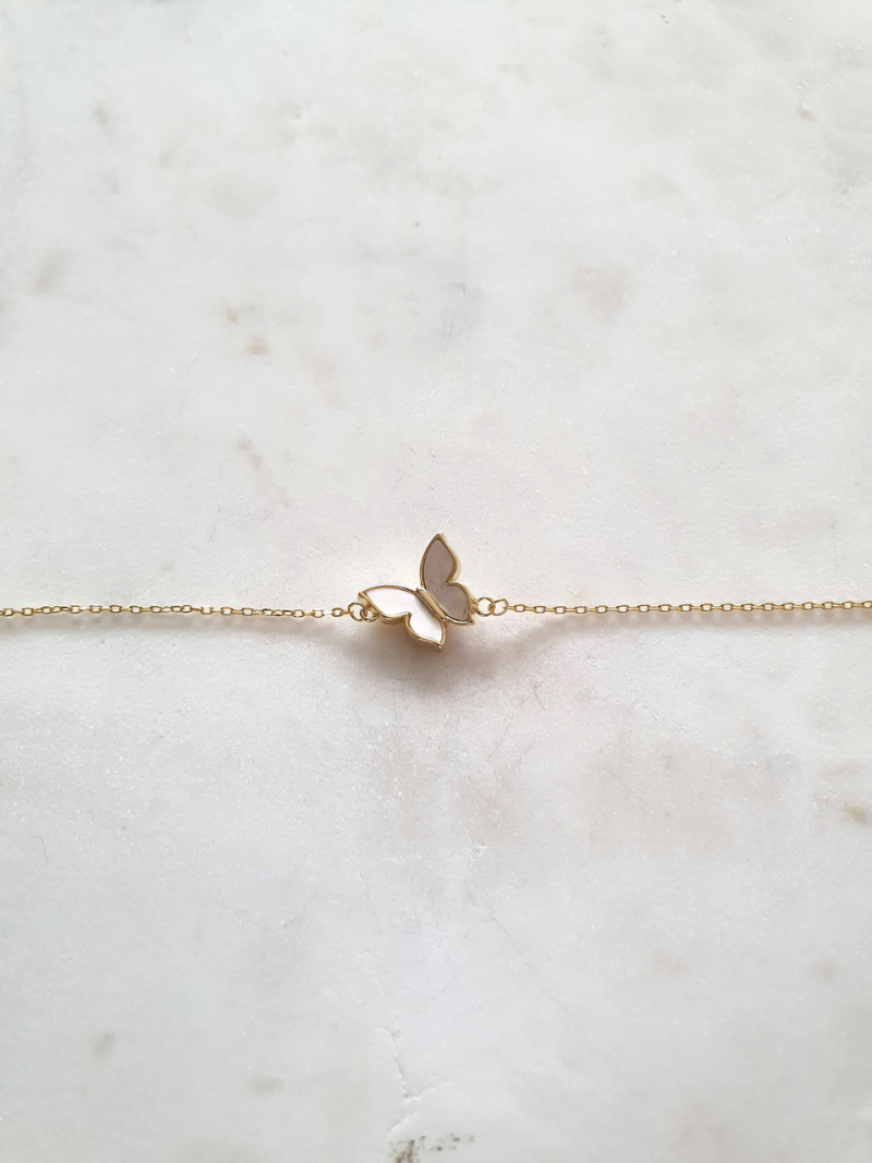 PULSEIRA BUTTERFLY PRATA DOURADA