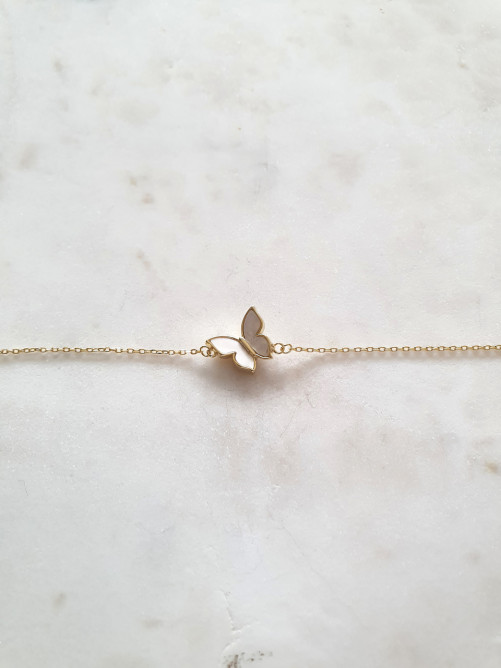 PULSEIRA BUTTERFLY PRATA DOURADA