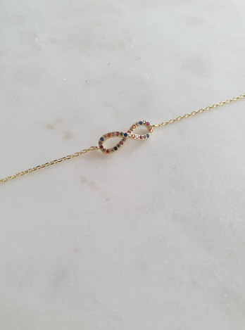 PULSEIRA FUNNY INFINITY SMALL PRATA DOURADA