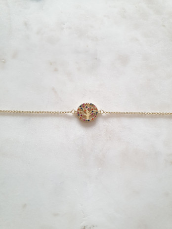 PULSEIRA FUNNY TREE PRATA DOURADA