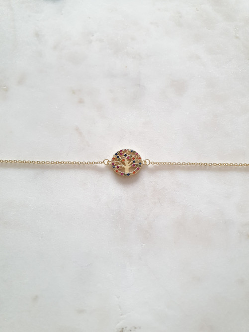 PULSEIRA FUNNY TREE PRATA DOURADA