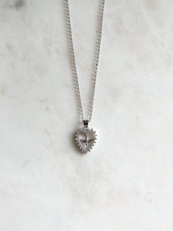 Colar Espirito Santo Cravado Prata