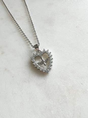 Colar Espirito Santo Cravado Prata