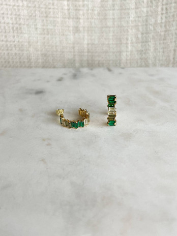 Brincos in Love Green Prata Dourada