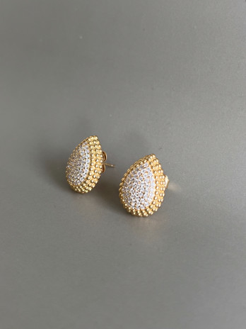 Brincos Frejus Prata Dourada