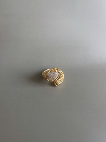 Anel Frejus Prata Dourada