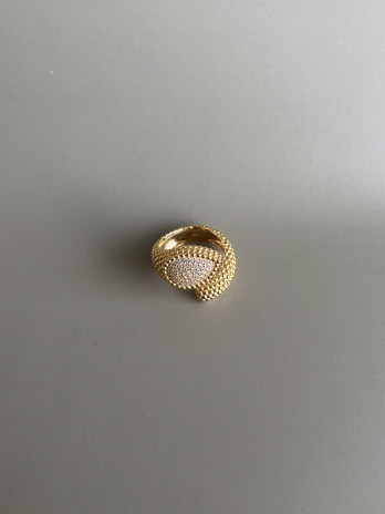 Anel Frejus Prata Dourada