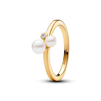 Anel Duo Treated Freshwater Cultured Pearls Pandora