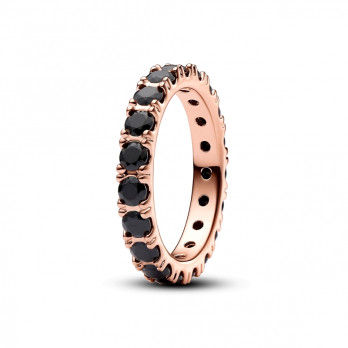 Anel Sparkling Row Black Pandora