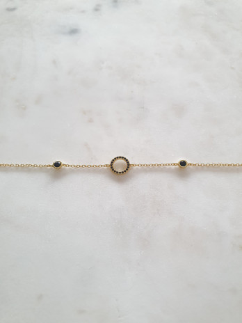 PULSEIRA CIRCLE PRATA DOURADA