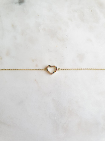 PULSEIRA FUNNY HEART PRATA DOURADA