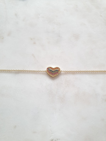 PULSEIRA MY FUNNY HEART PRATA DOURADA