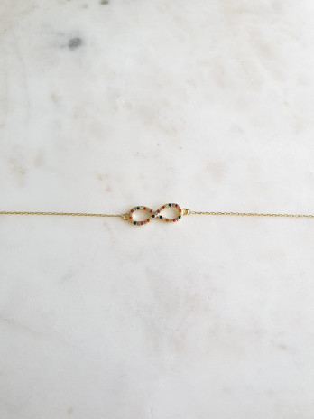 PULSEIRA FUNNY INFINITY PRATA DOURADA