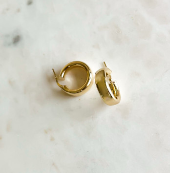 Argolas Bistro Prata Dourada