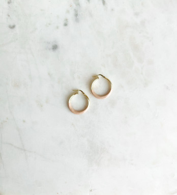 Argolas Ipioca Love Prata Dourada