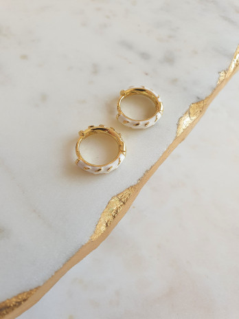 ARGOLAS CAPRI PRATA DOURADA