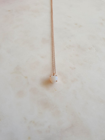 COLAR SOLITARIO HEART ROSA ROSE GOLD
