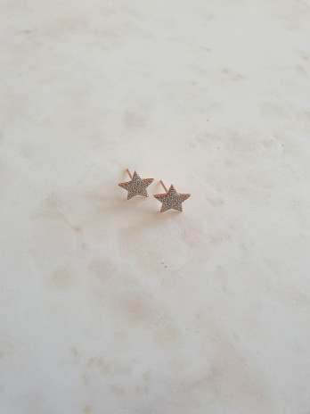BRINCOS LIKE A STAR ROSE GOLD