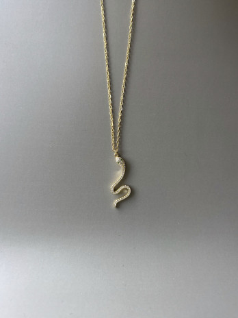 Colar Cobra Prata Dourada