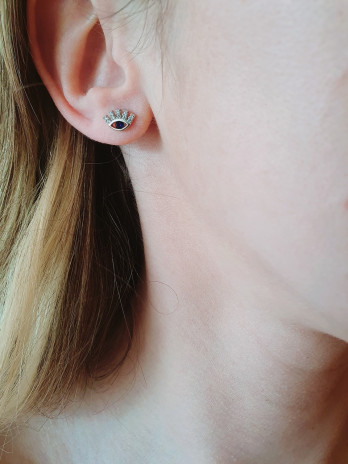 BRINCOS BEAUTY EYE PRATA