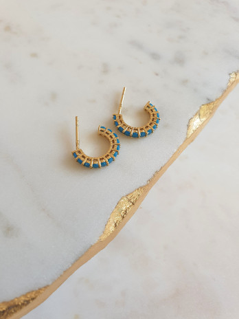 ARGOLAS OCEAN BLUE PRATA DOURADA