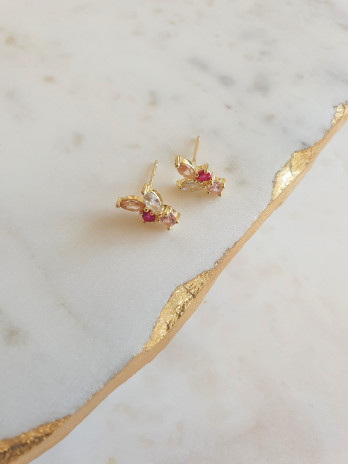 BRINCOS FREEDOM PRATA DOURADA