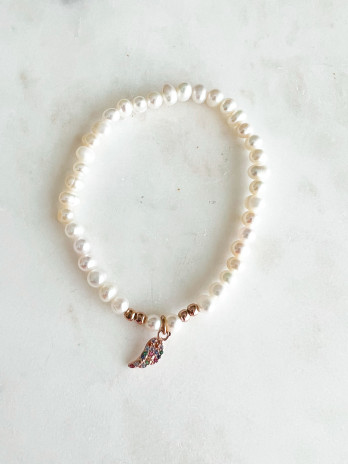 PULSEIRA PÉROLAS E ASA ROSE GOLD