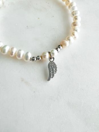 PULSEIRA PÉROLAS E ASA PRATA