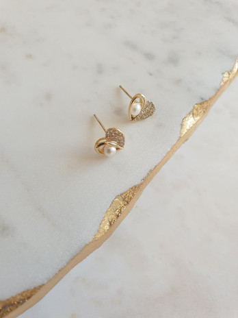 BRINCOS ELEGANCE PRATA DOURADA