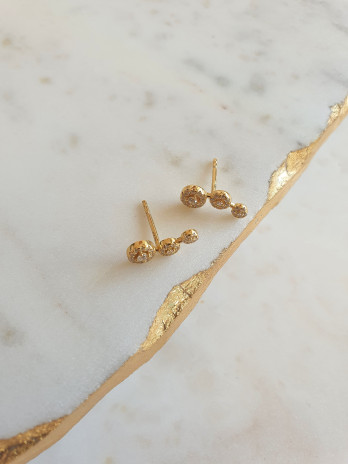 BRINCOS MINU PRATA DOURADA